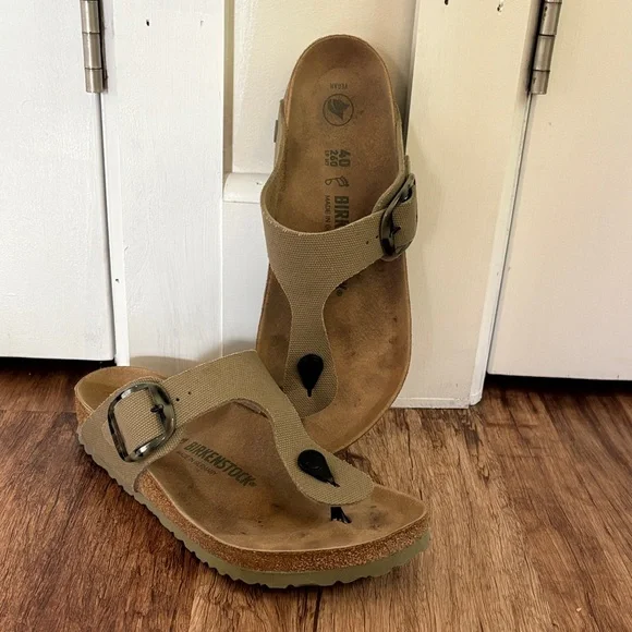 Birkenstock Olive Sandals with Strap - Picture 1 of 6